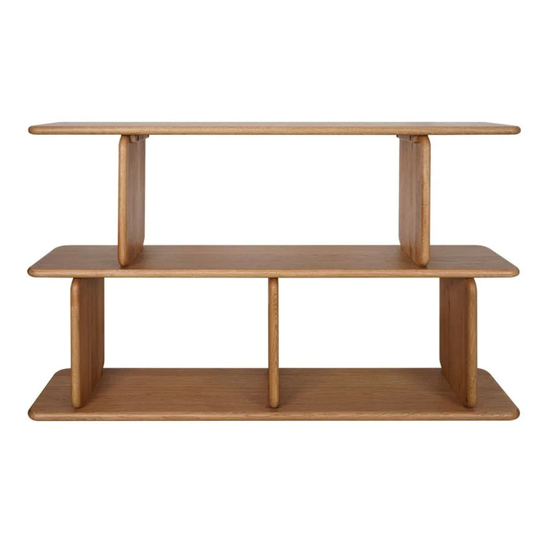 Tudor Oak Shelving Unit 2 Tier Natural - 33777