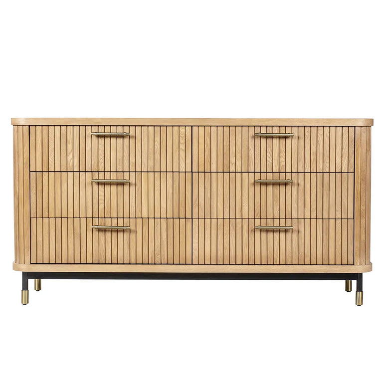 Sophia Oak 6 Drawer Chest Natural - 33792