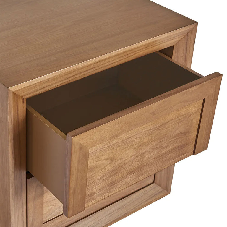 Balmain Tall Bedside Table Walnut - 33817