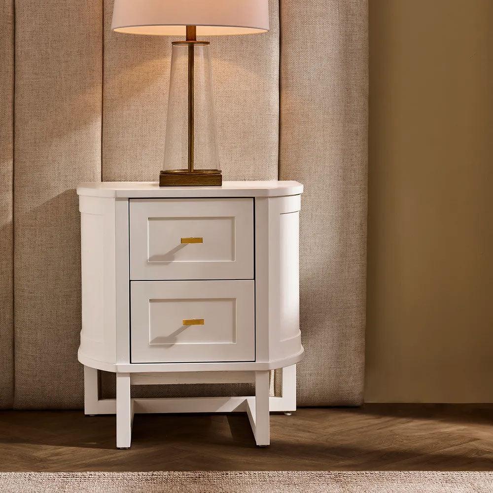 Theodore Bedside Table Small White - 33822