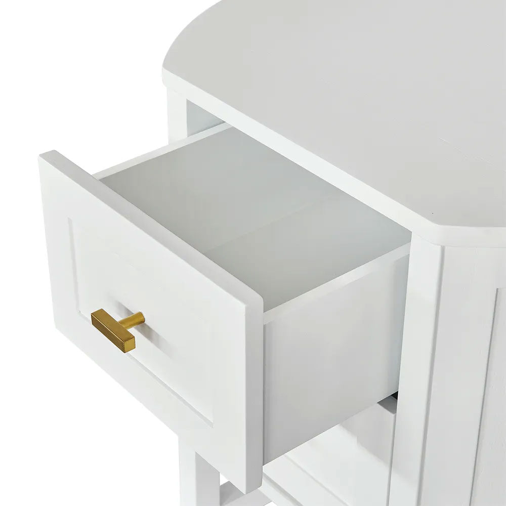 Theodore Bedside Table Small White - 33822