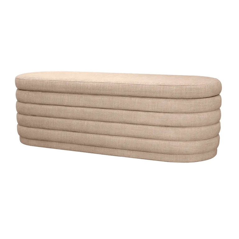 Demi Storage Bench Ottoman Beige - 33862