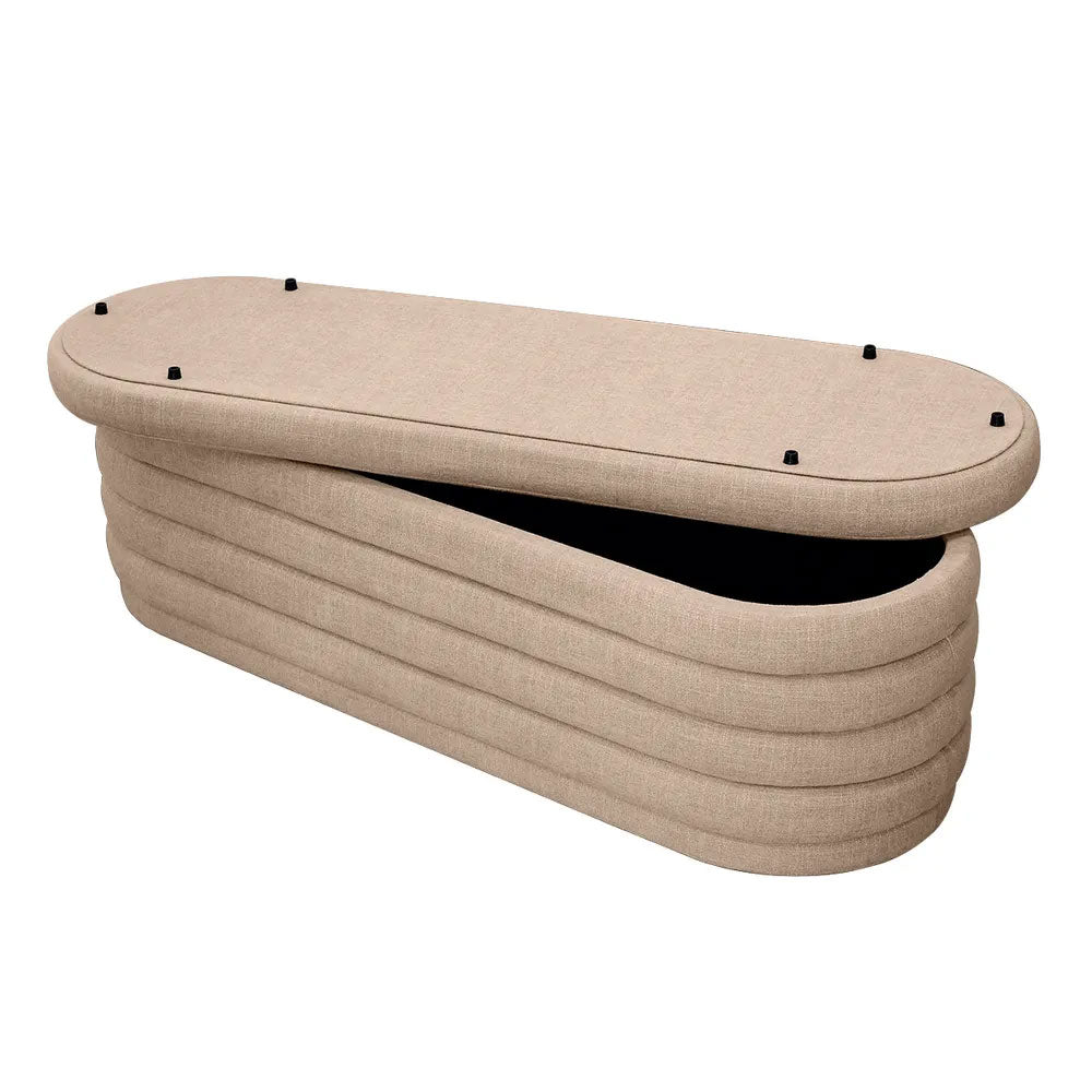 Demi Storage Bench Ottoman Beige - 33862
