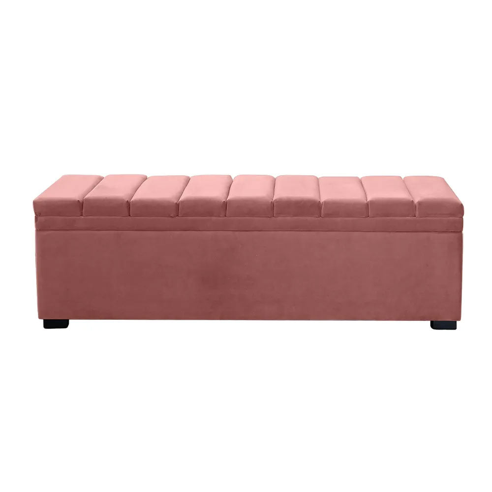Soho Storage Bench Ottoman Dusty Rose Velvet - 33866