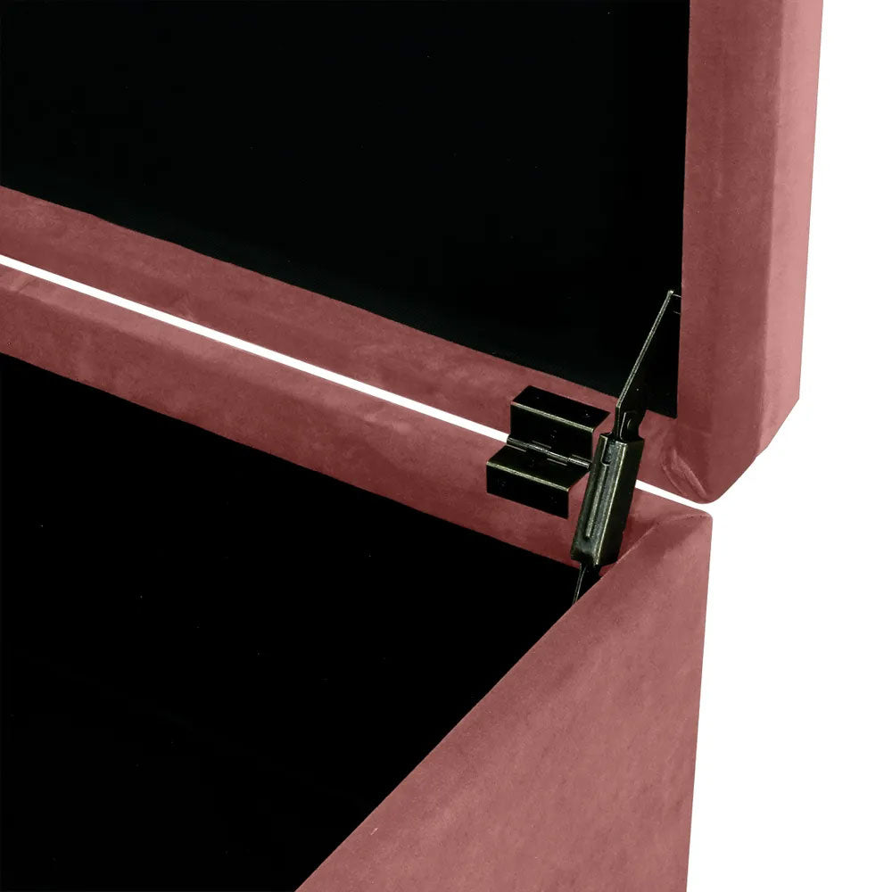 Soho Storage Bench Ottoman Dusty Rose Velvet - 33866