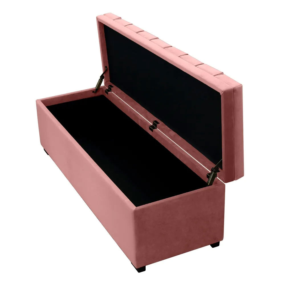 Soho Storage Bench Ottoman Dusty Rose Velvet - 33866