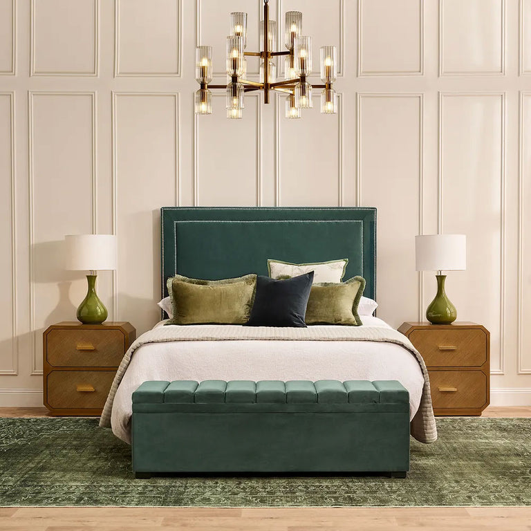 Soho Storage Bench Ottoman Teal Velvet - 33868
