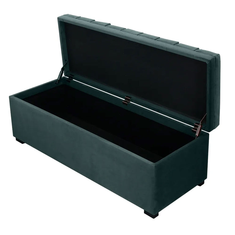 Soho Storage Bench Ottoman Teal Velvet - 33868