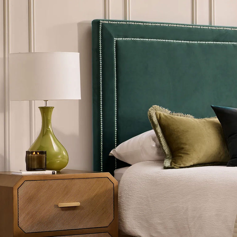 Manhattan King Bedhead Teal Velvet - 33878
