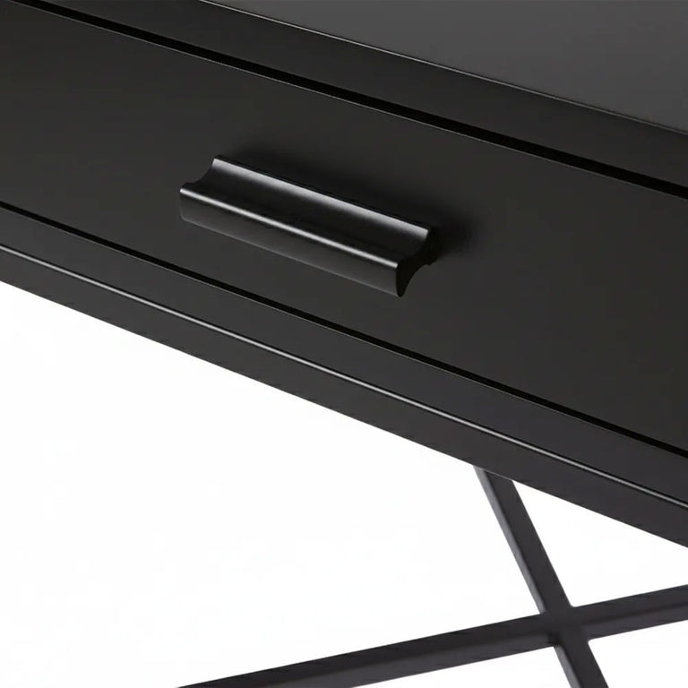 Nessa 1 Drawer Bedside Table All Black - 33895