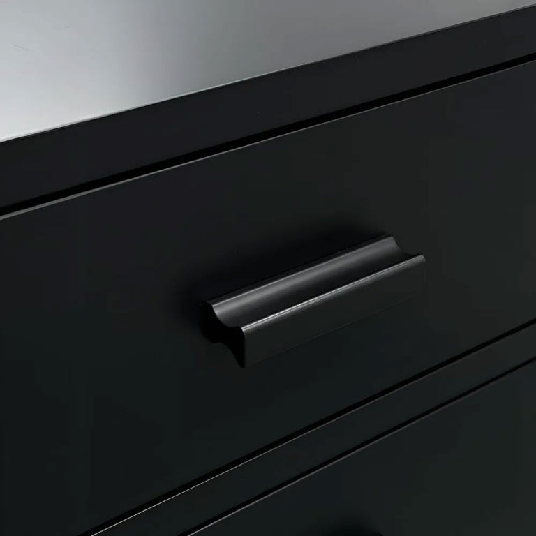 Nessa 2 Drawer Bedside Table All Black - 33897