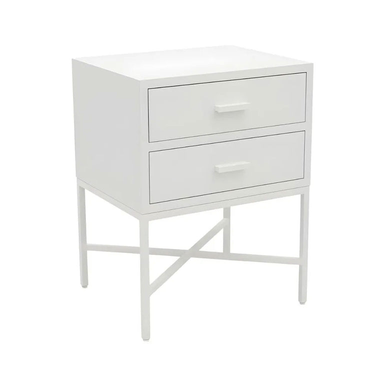 Nessa 2 Drawer Bedside Table All White - 33898