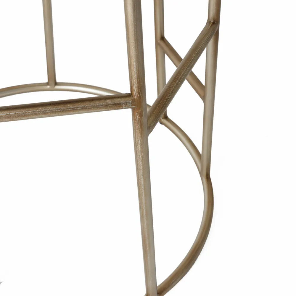 Aiden Gold Steel Bar Stool Black Linen - 33905