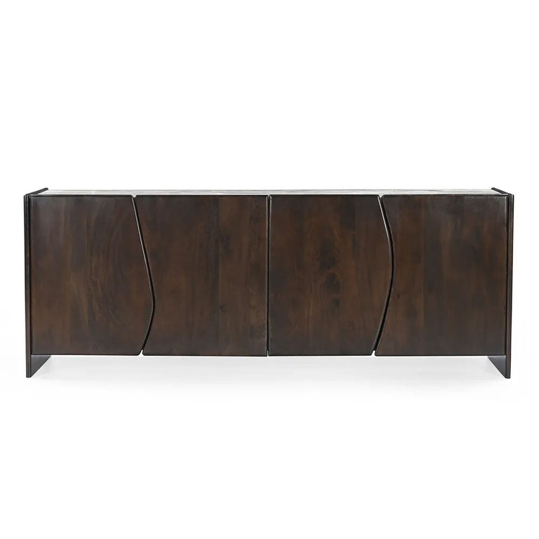Edwin River Brown Marble Buffet Dark Walnut - 33915