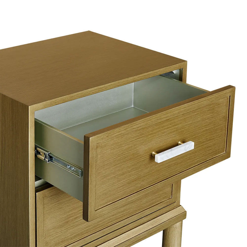 Jill Bedside Table Antique Gold - 33987