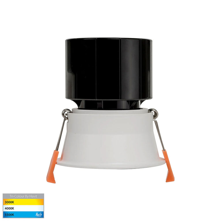 Prime 12W CCT 240V Deepset LED Downlight 84mm White - HV5513T-WHT