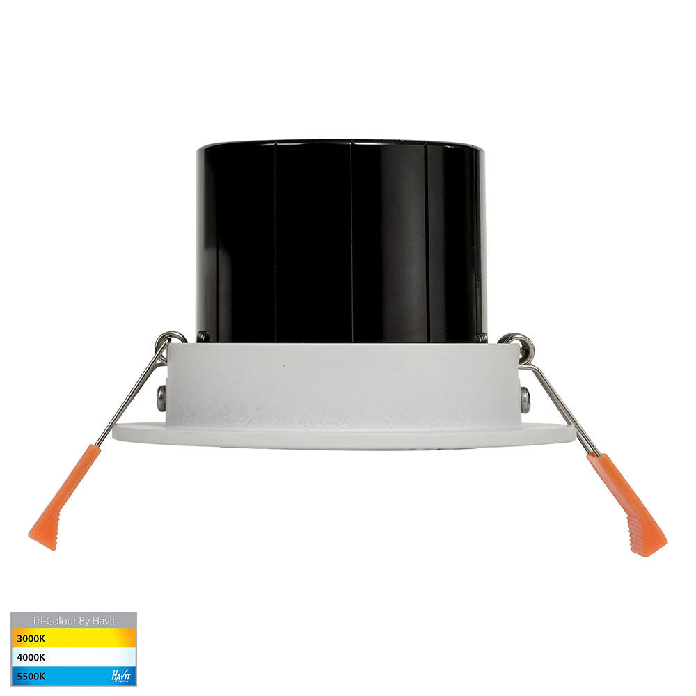 Prime 12W CCT 240V LED Tilt Downlight White - HV5512T-WHT