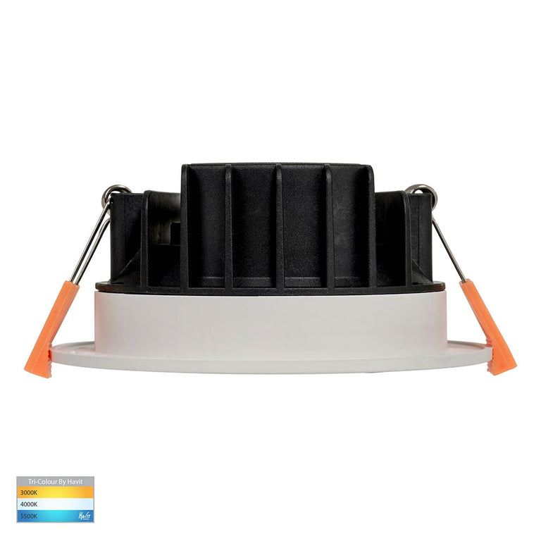 Polly 8W CCT 240V LED 110mm Downlight White - HV5522T-WHT