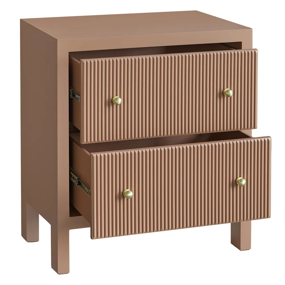 Ariana Bedside Table Large Mocha Mousse - 34014