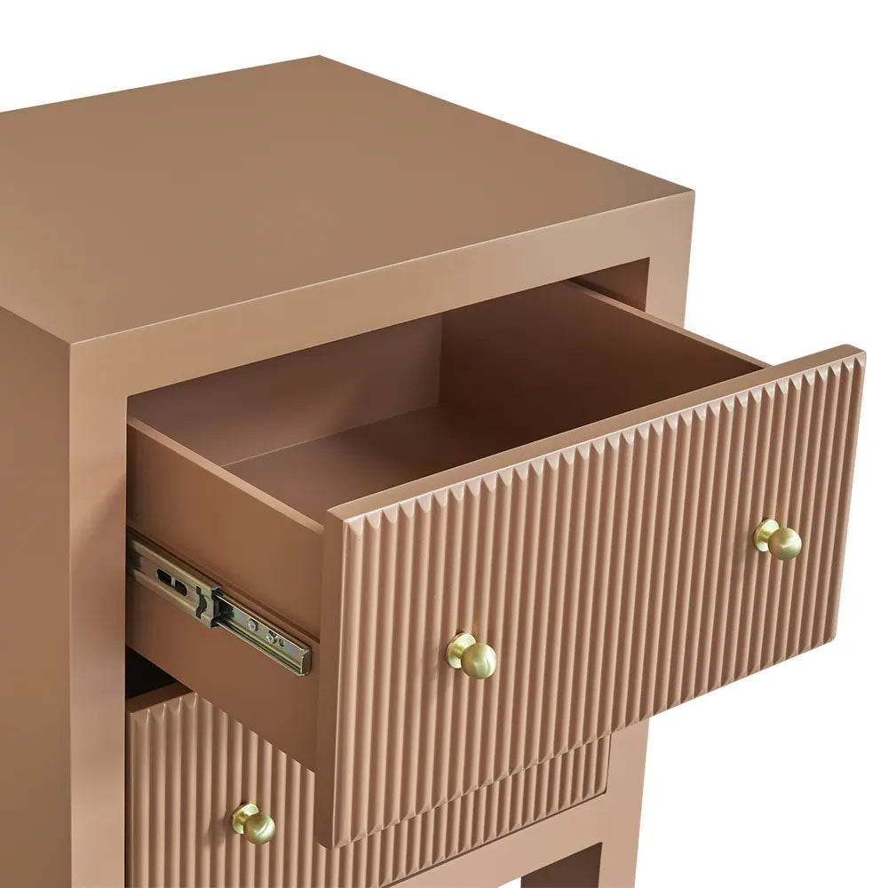 Ariana Bedside Table Small Mocha Mousse - 34016