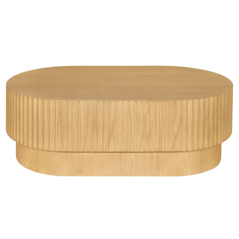 Avery Oval Coffee Table Natural Oak - 34024