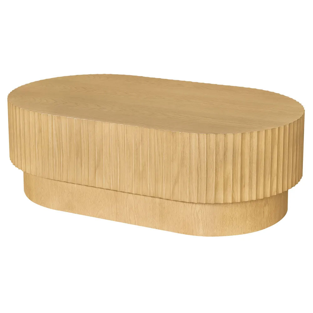 Avery Oval Coffee Table Natural Oak - 34024