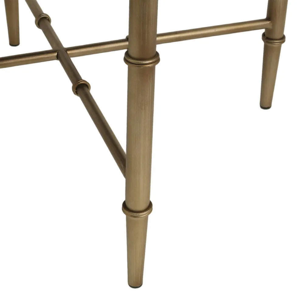 Hacienda Antique Gold Iron Stool Salt & Pepper - 34152