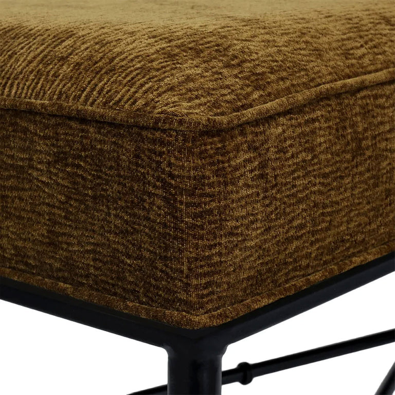 Hacienda Black Iron Bench Ottoman Butterscotch - 34153