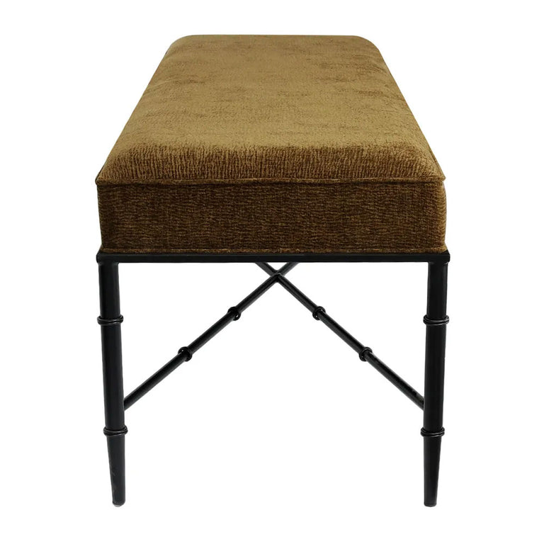 Hacienda Black Iron Bench Ottoman Butterscotch - 34153