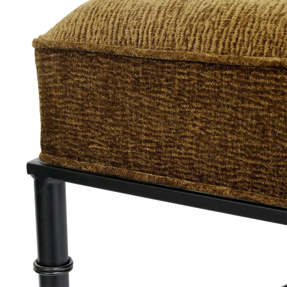Hacienda Black Iron Bench Ottoman Butterscotch - 34153