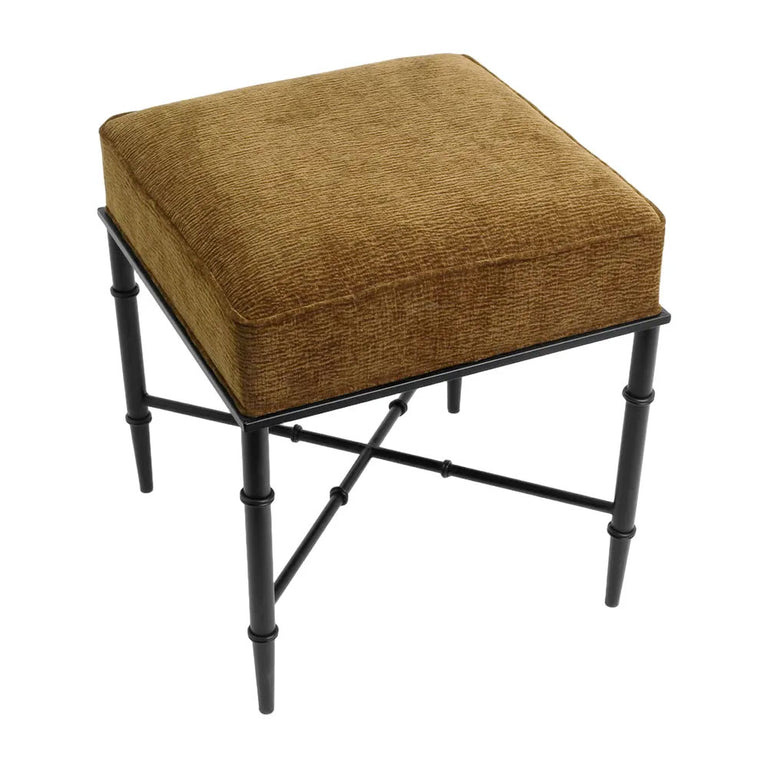 Hacienda Black Iron Stool Butterscotch - 34155