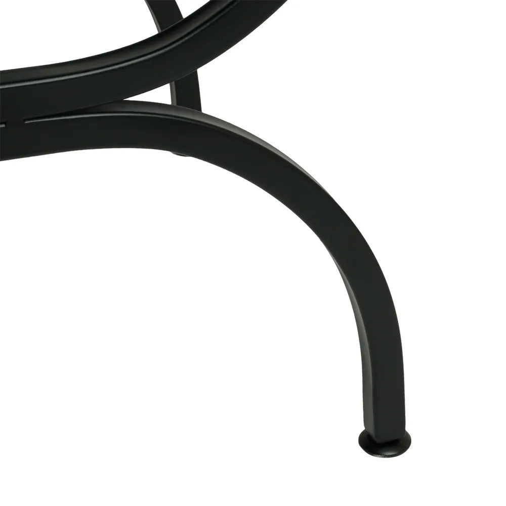 Novak Black Iron Stool Speckle Ecru - 34160