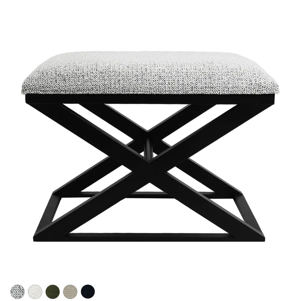Spencer Black Timber Stool Range Salt & Pepper - 34161