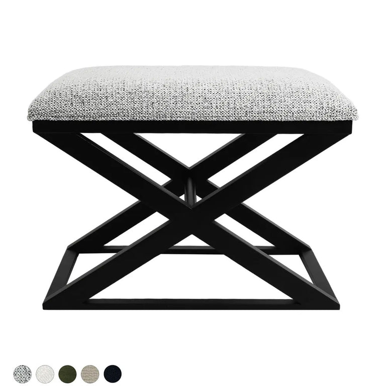 Spencer Black Timber Stool Range Salt & Pepper - 34161