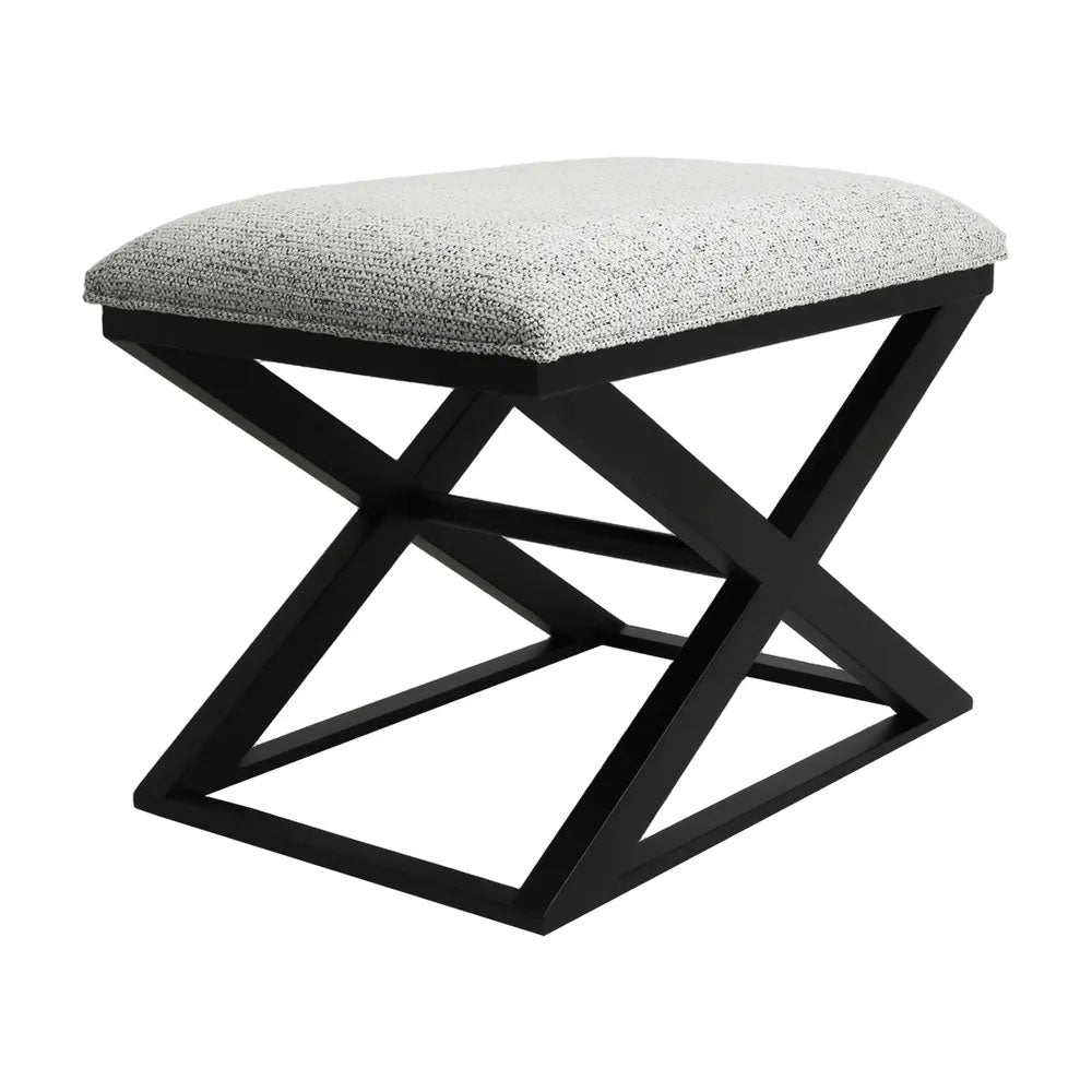 Spencer Black Timber Stool Range Salt & Pepper - 34161