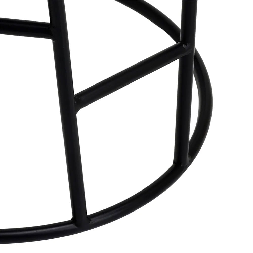 Aiden Black Steel Kitchen Stool Range Mulberry Velvet - 34168
