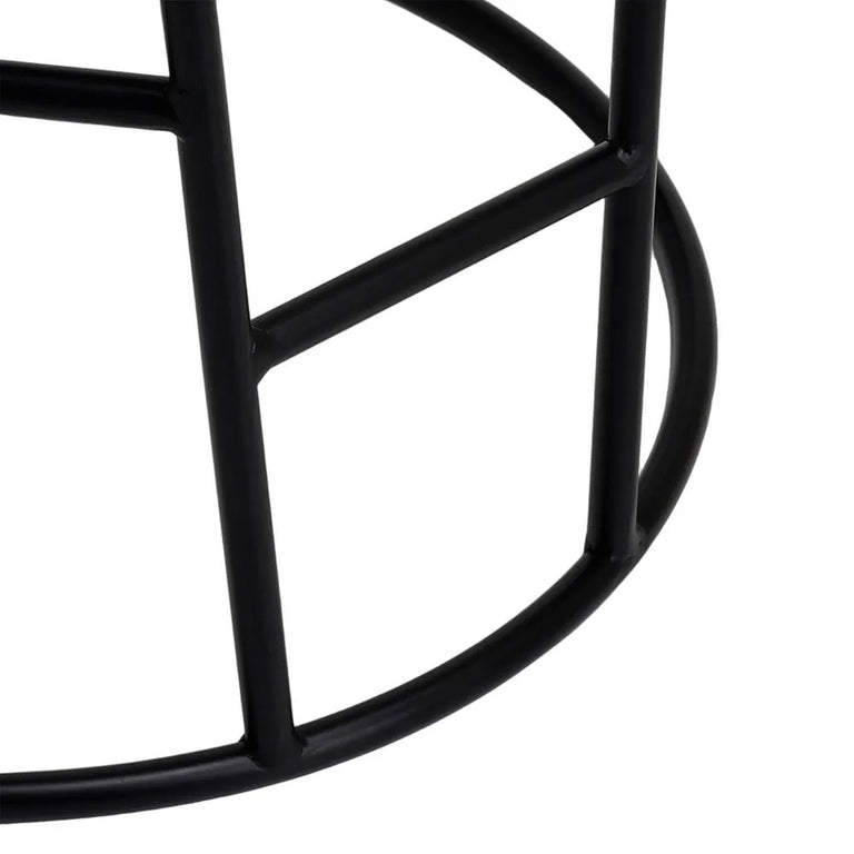Aiden Black Steel Kitchen Stool Range Mulberry Velvet - 34168