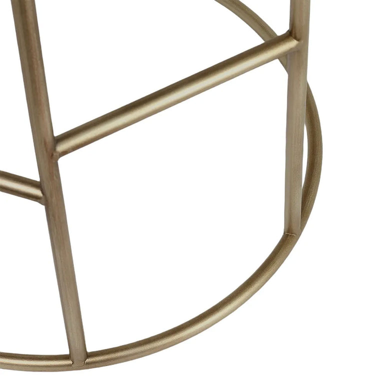 Aiden Gold Steel Kitchen Stool Range Dark Chocolate Velvet - 34170