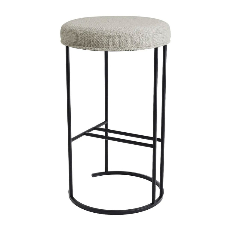 Balckley Black Iron Kitchen Stool Speckle Ecru - 34181