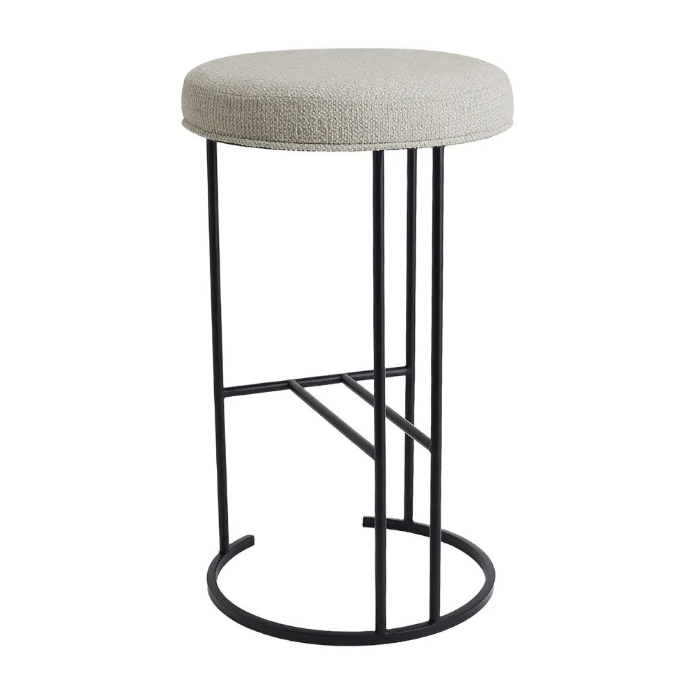 Balckley Black Iron Kitchen Stool Speckle Ecru - 34181