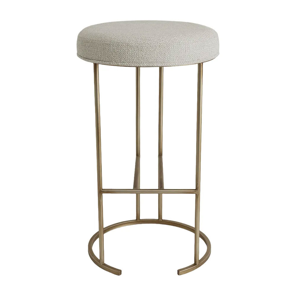 Balckley Gold Iron Kitchen Stool Speckle Ecru - 34186