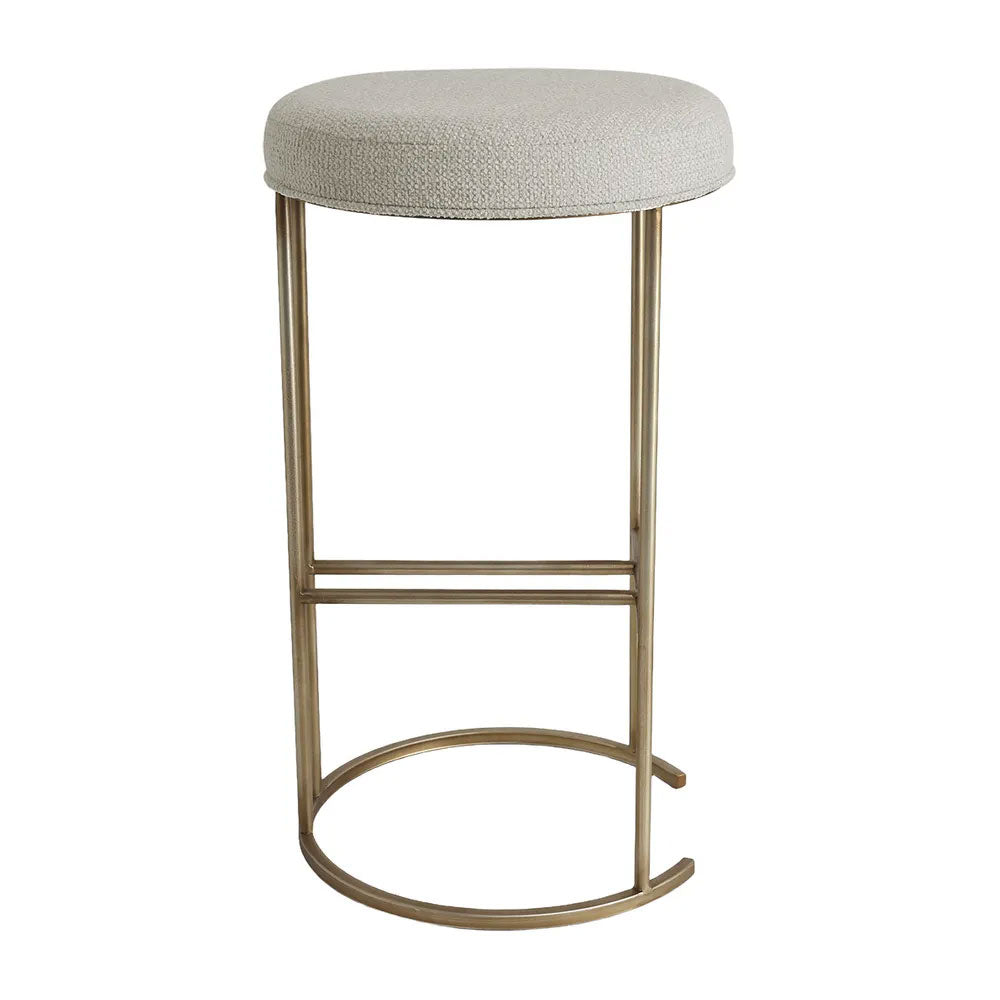 Balckley Gold Iron Kitchen Stool Speckle Ecru - 34186
