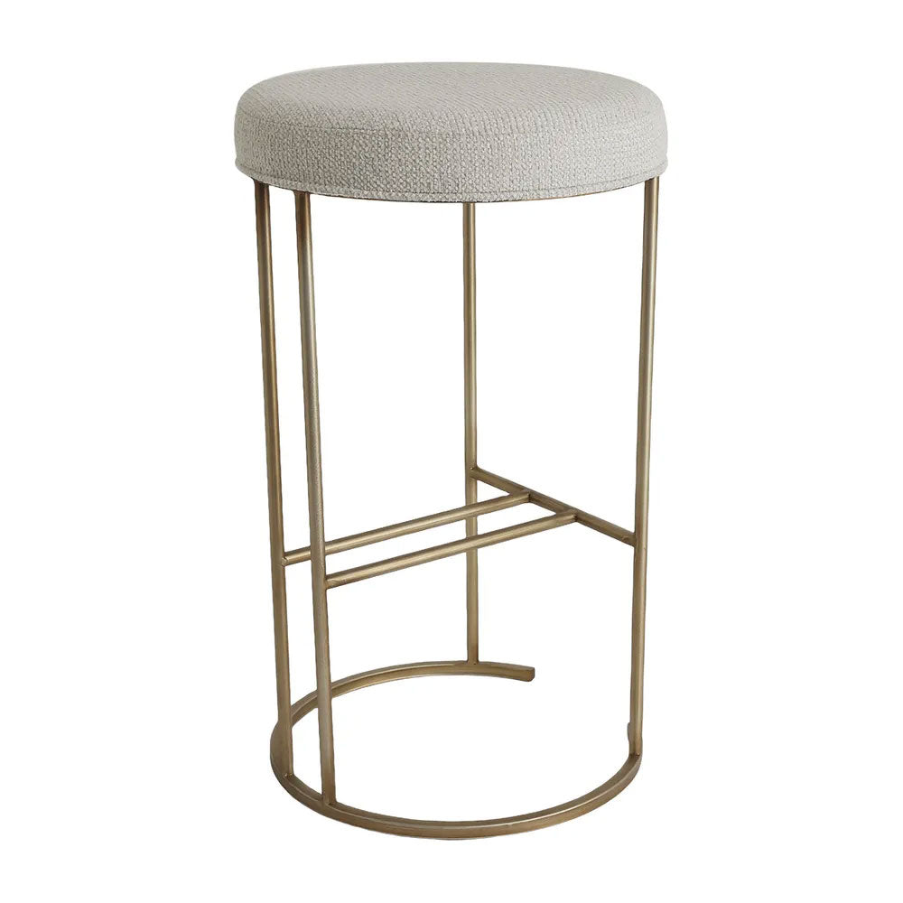 Balckley Gold Iron Kitchen Stool Speckle Ecru - 34186