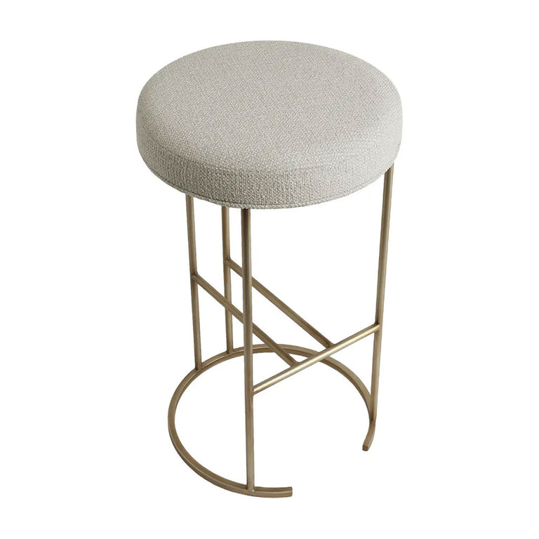 Balckley Gold Iron Kitchen Stool Speckle Ecru - 34186