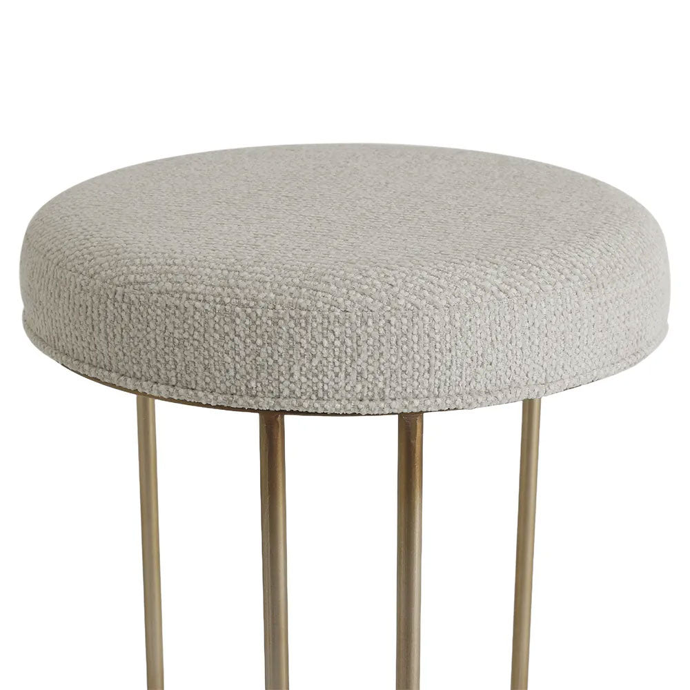 Balckley Gold Iron Kitchen Stool Speckle Ecru - 34186