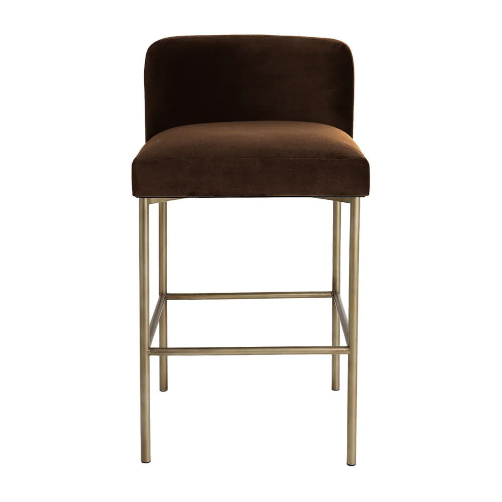 Leon Kitchen Stool Dark Chocolate Velvet - 34190