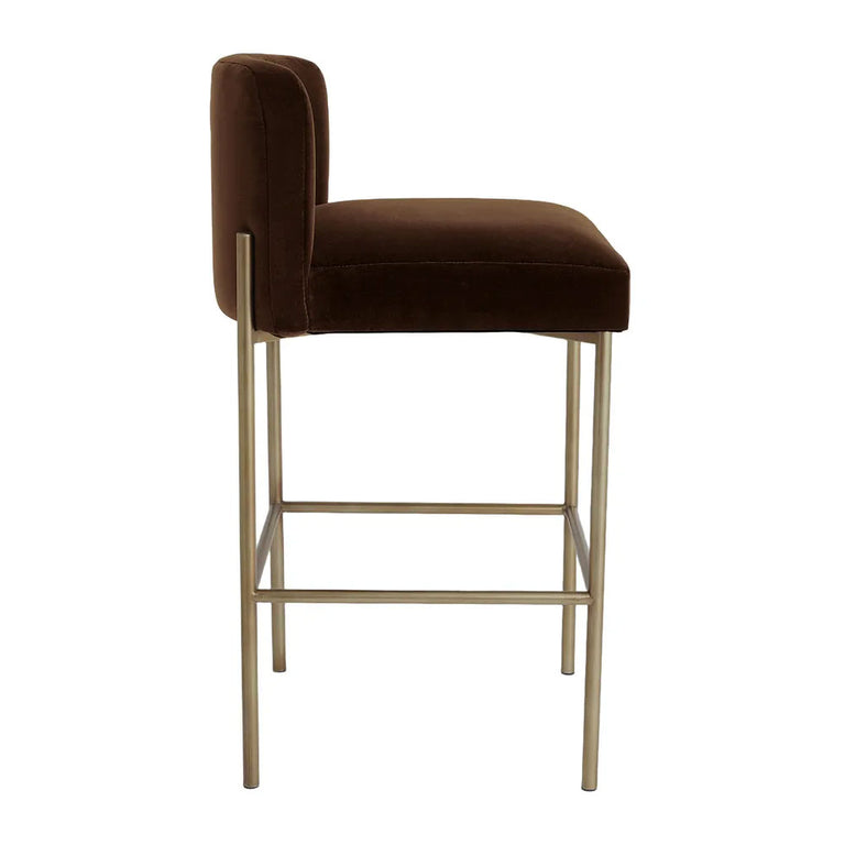 Leon Kitchen Stool Dark Chocolate Velvet - 34190
