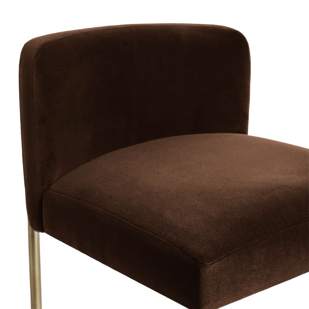 Leon Kitchen Stool Dark Chocolate Velvet - 34190