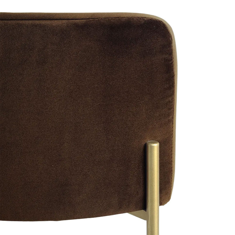 Leon Kitchen Stool Dark Chocolate Velvet - 34190