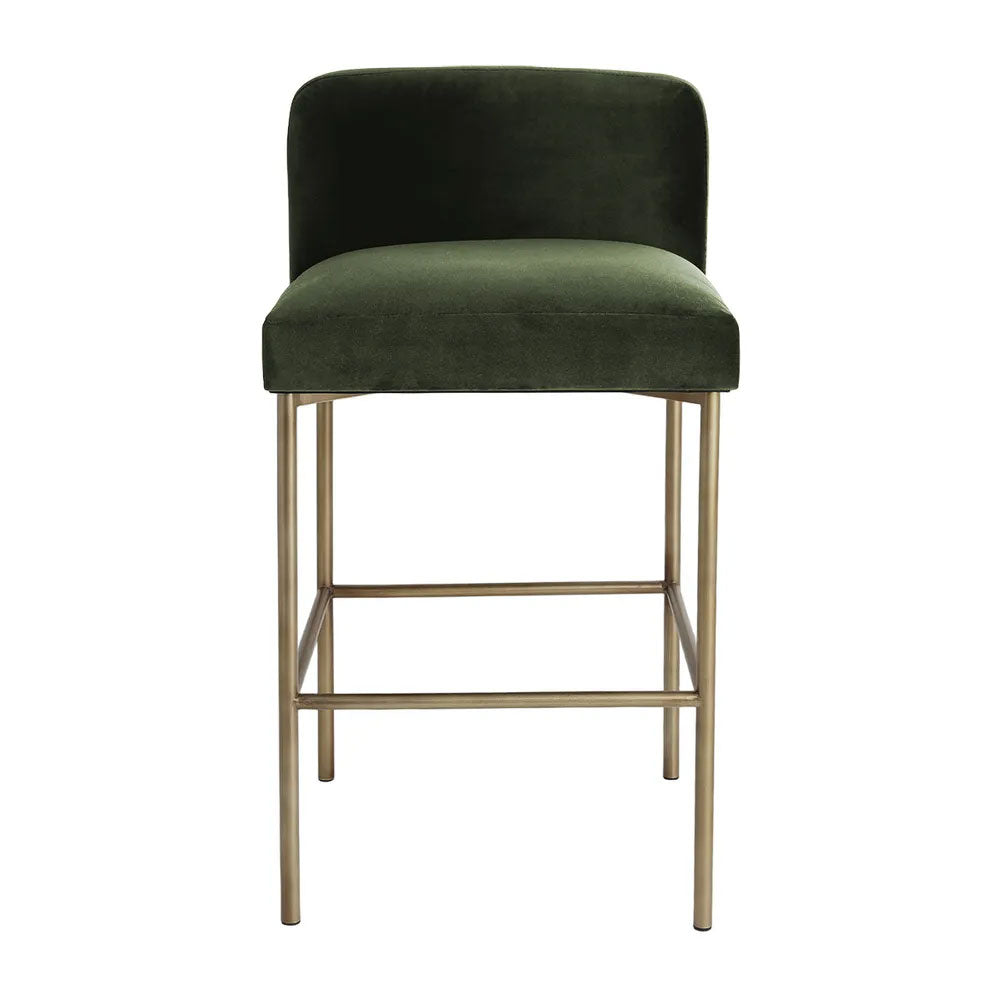Leon Kitchen Stool Moss Velvet - 34192